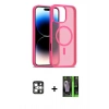 MARSİLYAN™- iPhone 16 Pro Max Kılıf Siluet Minimal Prime - Şeffaf 360 Full Body Arka Koruyucu + PVD Metal Kamera Lens - GS