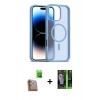 MARSİLYAN™- iPhone 16 Pro Max Kılıf Siluet Minimal Prime - Şeffaf 360 Full Body Arka Koruyucu + Raze Metal Kamera Lens - CLTM