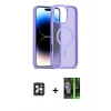 MARSİLYAN™- iPhone 16 Pro Max Kılıf Siluet Minimal Prime - Şeffaf 360 Full Body Arka Koruyucu + PVD Metal Kamera Lens - SH