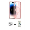 MARSİLYAN™- iPhone 16 Pro Max Kılıf Siluet Minimal Prime - Şeffaf Pasifik Cam Ekran Koruyucu + Pers Alüminyum Kamera Lens - GS