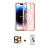 MARSİLYAN™- iPhone 16 Pro Max Kılıf Siluet Minimal Prime - Şeffaf Pasifik Cam Ekran Koruyucu + Pers Alüminyum Kamera Lens - CLTM