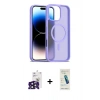 MARSİLYAN™- iPhone 16 Pro Max Kılıf Siluet Minimal Prime - Şeffaf Pasifik Cam Ekran Koruyucu + Bilvis Titan Kamera Lens - SH