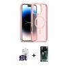MARSİLYAN™- iPhone 16 Pro Max Kılıf Siluet Minimal Prime - Siyah 360 Mat Full Body Arka Koruyucu + Bilvis Titan Kamera Lens - GS