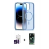 MARSİLYAN™- iPhone 16 Pro Max Kılıf Siluet Minimal Prime - Siyah 360 Mat Full Body Arka Koruyucu + Bilvis Titan Kamera Lens - SH