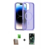 MARSİLYAN™- iPhone 16 Pro Max Kılıf Siluet Minimal Prime - Siyah 360 Mat Full Body Arka Koruyucu + Raze Metal Kamera Lens - CLTM