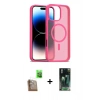 MARSİLYAN™- iPhone 16 Pro Max Kılıf Siluet Minimal Prime - Siyah 360 Mat Full Body Arka Koruyucu + Raze Metal Kamera Lens - CLTM