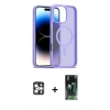 MARSİLYAN™- iPhone 16 Pro Max Kılıf Siluet Minimal Prime - Siyah 360 Mat Full Body Arka Koruyucu + PVD Metal Kamera Lens - GS
