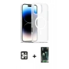 MARSİLYAN™- iPhone 16 Pro Max Kılıf Siluet Minimal Prime - Siyah 360 Mat Full Body Arka Koruyucu + PVD Metal Kamera Lens - GS