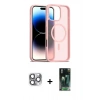 MARSİLYAN™- iPhone 16 Pro Max Kılıf Siluet Minimal Prime - Siyah 360 Mat Full Body Arka Koruyucu + Pers Alüminyum Kamera Lens - GI