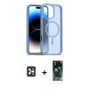MARSİLYAN™- iPhone 16 Pro Max Kılıf Siluet Minimal Prime - Siyah 360 Mat Full Body Arka Koruyucu + Siyah PVD Metal Kamera Lens