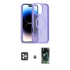 MARSİLYAN™- iPhone 16 Pro Max Kılıf Siluet Minimal Prime - Siyah 360 Mat Full Body Arka Koruyucu + Siyah PVD Metal Kamera Lens