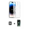 MARSİLYAN™- iPhone 16 Pro Max Kılıf Siluet Minimal Prime - Siyah 360 Mat Full Body Arka Koruyucu + Siyah PVD Metal Kamera Lens