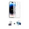 MARSİLYAN™- iPhone 16 Pro Max Kılıf Siluet Minimal Prime - Siyah 3D Antistatik Cam Ekran Koruyucu + Bilvis Titan Kamera Lens - TMGI