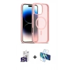 MARSİLYAN™- iPhone 16 Pro Max Kılıf Siluet Minimal Prime - Siyah 3D Antistatik Cam Ekran Koruyucu + Bilvis Titan Kamera Lens - TMGI