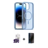 MARSİLYAN™- iPhone 16 Pro Max Kılıf Siluet Minimal Prime - Siyah 3D Antistatik Hayalet Cam Ekran Koruyucu + Bilvis Titan Kamera Lens - SH