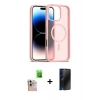 MARSİLYAN™- iPhone 16 Pro Max Kılıf Siluet Minimal Prime - Siyah 3D Antistatik Hayalet Cam Ekran Koruyucu + Raze Metal Kamera Lens - NLGY