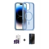 MARSİLYAN™- iPhone 16 Pro Max Kılıf Siluet Minimal Prime - Siyah 3D Antistatik Hayalet Cam Ekran Koruyucu + Bilvis Titan Kamera Lens - GS