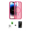 MARSİLYAN™- iPhone 16 Pro Max Kılıf Siluet Minimal Prime - Siyah 3D Antistatik Hayalet Cam Ekran Koruyucu + Raze Metal Kamera Lens - BZ