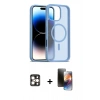 MARSİLYAN™- iPhone 16 Pro Max Kılıf Siluet Minimal Prime - Siyah 3D Antistatik Mat Seramik Nano Ekran Koruyucu + PVD Metal Kamera Lens - GD