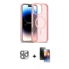 MARSİLYAN™- iPhone 16 Pro Max Kılıf Siluet Minimal Prime - Siyah 3D Antistatik Mat Seramik Nano Ekran Koruyucu + Gri Pers Alüminyum Kamera Lens