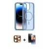MARSİLYAN™- iPhone 16 Pro Max Kılıf Siluet Minimal Prime - Siyah 3D Antistatik Mat Seramik Nano Ekran Koruyucu + Pers Alüminyum Kamera Lens - CLTM