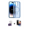 MARSİLYAN™- iPhone 16 Pro Max Kılıf Siluet Minimal Prime - Siyah 3D Antistatik Mat Seramik Nano Ekran Koruyucu + Bilvis Titan Kamera Lens - SH