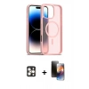 MARSİLYAN™- iPhone 16 Pro Max Kılıf Siluet Minimal Prime - Siyah 3D Antistatik Mat Seramik Nano Ekran Koruyucu + PVD Metal Kamera Lens - GD