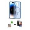 MARSİLYAN™- iPhone 16 Pro Max Kılıf Siluet Minimal Prime - Siyah 3D Antistatik Mat Seramik Nano Ekran Koruyucu + Raze Metal Kamera Lens - CLTM