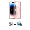 MARSİLYAN™- iPhone 16 Pro Max Kılıf Siluet Minimal Prime - Siyah 3D Antistatik Seramik Nano Ekran Koruyucu + Pers Alüminyum Kamera Lens - GI