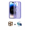 MARSİLYAN™- iPhone 16 Pro Max Kılıf Siluet Minimal Prime - Siyah 3D Antistatik Seramik Nano Ekran Koruyucu + Pers Alüminyum Kamera Lens - CLTM