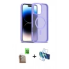 MARSİLYAN™- iPhone 16 Pro Max Kılıf Siluet Minimal Prime - Siyah 3D Antistatik Seramik Nano Ekran Koruyucu + Raze Metal Kamera Lens - CLTM