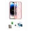 MARSİLYAN™- iPhone 16 Pro Max Kılıf Siluet Minimal Prime - Siyah 3D Antistatik Seramik Nano Ekran Koruyucu + Raze Metal Kamera Lens - CLTM