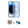 MARSİLYAN™- iPhone 16 Pro Max Kılıf Siluet Minimal Prime - Siyah 3D Antistatik Seramik Nano Ekran Koruyucu + Pers Alüminyum Kamera Lens - CLTM