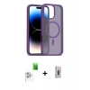 MARSİLYAN™- iPhone 16 Pro Max Kılıf Siluet Minimal Prime - Siyah Bilvis 3D Cam Ekran Koruyucu + Raze Metal Kamera Lens - BZ