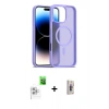 MARSİLYAN™- iPhone 16 Pro Max Kılıf Siluet Minimal Prime - Siyah Bilvis 3D Cam Ekran Koruyucu + Raze Metal Kamera Lens - BZ