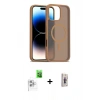 MARSİLYAN™- iPhone 16 Pro Max Kılıf Siluet Minimal Prime - Siyah Bilvis 3D Cam Ekran Koruyucu + Raze Metal Kamera Lens - BZ