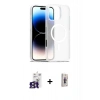 MARSİLYAN™- iPhone 16 Pro Max Kılıf Siluet Minimal Prime - Siyah Bilvis 3D Cam Ekran Koruyucu + Bilvis Titan Kamera Lens - TMGI