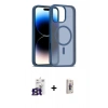 MARSİLYAN™- iPhone 16 Pro Max Kılıf Siluet Minimal Prime - Siyah Bilvis 3D Cam Ekran Koruyucu + Bilvis Titan Kamera Lens - TMGI