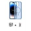 MARSİLYAN™- iPhone 16 Pro Max Kılıf Siluet Minimal Prime - Siyah Bilvis 3D Cam Ekran Koruyucu + Pers Alüminyum Kamera Lens - GI