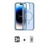 MARSİLYAN™- iPhone 16 Pro Max Kılıf Siluet Minimal Prime - Siyah Bilvis 3D Cam Ekran Koruyucu + PVD Metal Kamera Lens - GS