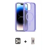 MARSİLYAN™- iPhone 16 Pro Max Kılıf Siluet Minimal Prime - Siyah Bilvis 3D Cam Ekran Koruyucu + PVD Metal Kamera Lens - GD