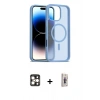 MARSİLYAN™- iPhone 16 Pro Max Kılıf Siluet Minimal Prime - Siyah Bilvis 3D Cam Ekran Koruyucu + PVD Metal Kamera Lens - GD