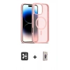 MARSİLYAN™- iPhone 16 Pro Max Kılıf Siluet Minimal Prime - Siyah Bilvis 3D Cam Ekran Koruyucu + PVD Metal Kamera Lens - SH