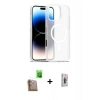 MARSİLYAN™- iPhone 16 Pro Max Kılıf Siluet Minimal Prime - Siyah Bilvis 3D Cam Ekran Koruyucu + Raze Metal Kamera Lens - CLTM