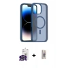 MARSİLYAN™- iPhone 16 Pro Max Kılıf Siluet Minimal Prime - Siyah Bilvis 3D Cam Ekran Koruyucu + Bilvis Titan Kamera Lens - SH