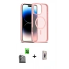 MARSİLYAN™- iPhone 16 Pro Max Kılıf Siluet Minimal Prime - Siyah Bilvis 3D Cam Ekran Koruyucu + Siyah Raze Metal Kamera Lens