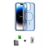 MARSİLYAN™- iPhone 16 Pro Max Kılıf Siluet Minimal Prime - Siyah Bilvis 3D Cam Ekran Koruyucu + Siyah Raze Metal Kamera Lens