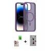 MARSİLYAN™- iPhone 16 Pro Max Kılıf Siluet Minimal Prime - Siyah Bilvis 3D Mat Cam Ekran Koruyucu + Raze Metal Kamera Lens - NLGY
