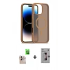 MARSİLYAN™- iPhone 16 Pro Max Kılıf Siluet Minimal Prime - Siyah Bilvis 3D Mat Cam Ekran Koruyucu + Raze Metal Kamera Lens - NLGY