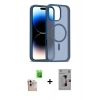 MARSİLYAN™- iPhone 16 Pro Max Kılıf Siluet Minimal Prime - Siyah Bilvis 3D Mat Cam Ekran Koruyucu + Raze Metal Kamera Lens - NLGY